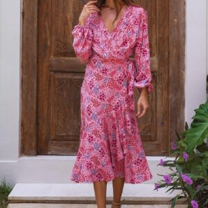Wrap Midi Dress