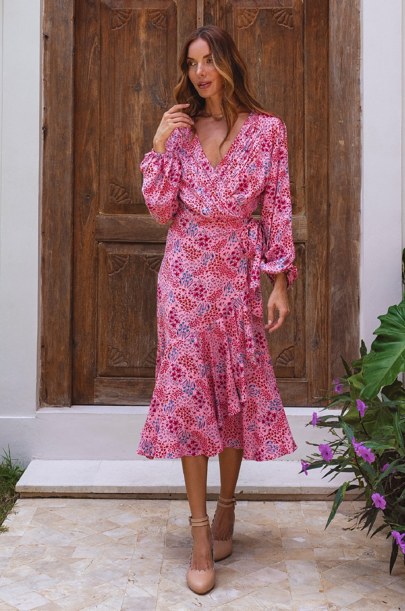 Wrap Midi Dress