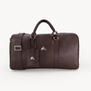 Brown Leather Duffle Bag